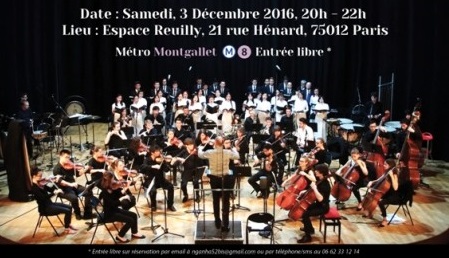 Concert sur Paris  « Notre Patrie bien-aimée » ce samedi, entrée libre